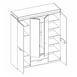 Шкаф распашной Closetta Romano 4D2S