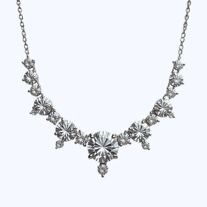 Колье Orféa звезды из серебра с фианитами