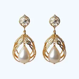 Серьги Silvestra золотые с жемчугом